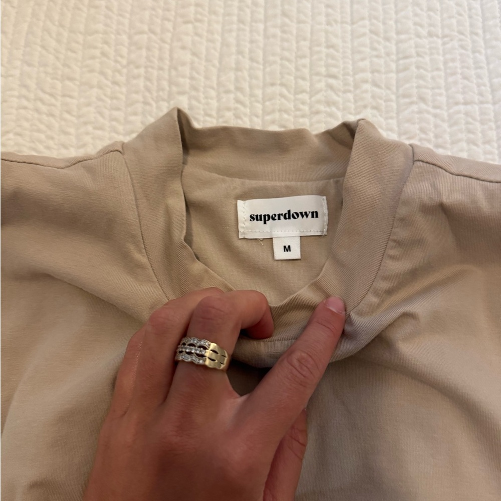 superdown Beige Ruched Tank Top - Picture 5 of 6
